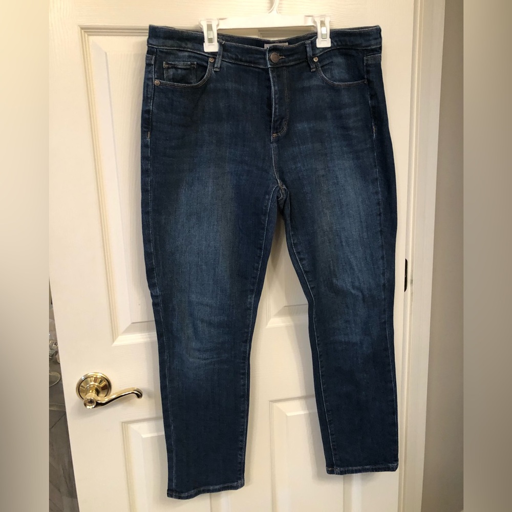 Ankle length straight leg jeans